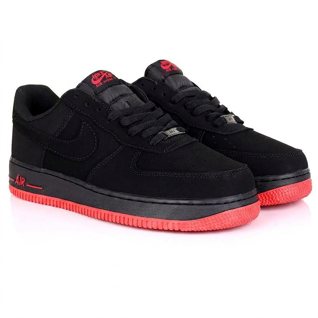 Nike Air Force 1 Low Sneakers "Black/Red"