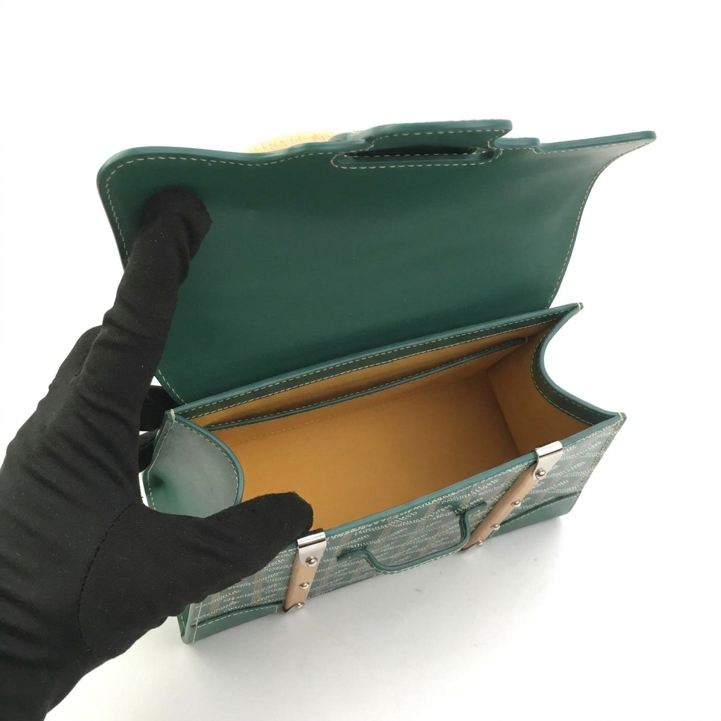 Goyard Wood Handle bag "Green"