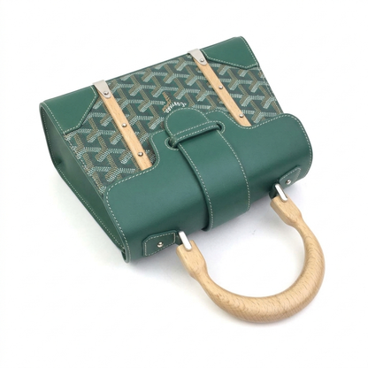 Goyard Wood Handle bag "Green"