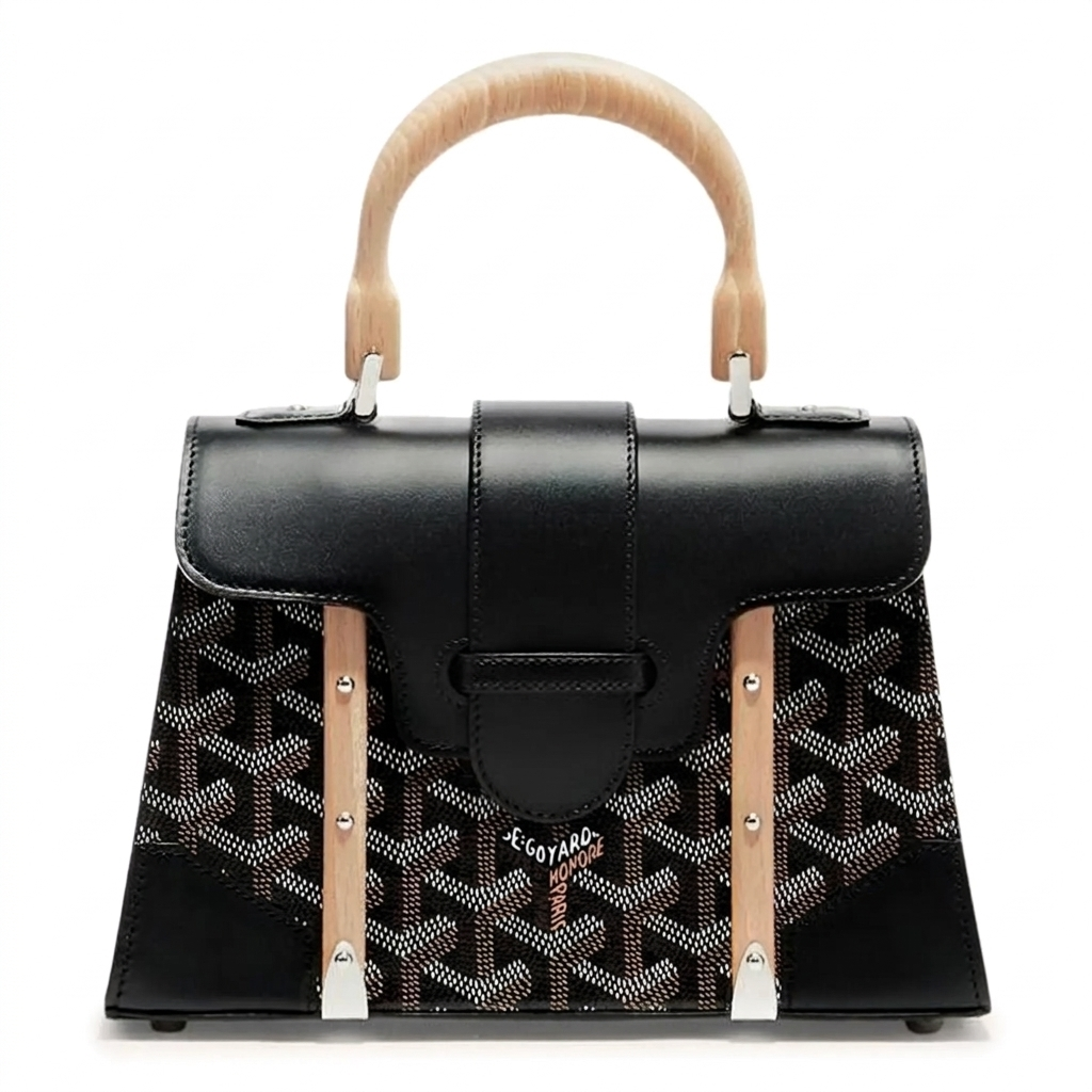 Goyard Wood Handle bag "Black"
