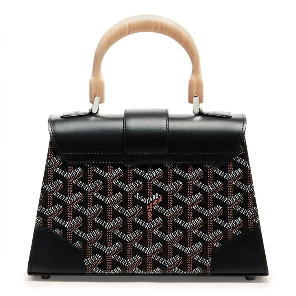 Goyard Wood Handle bag "Black"
