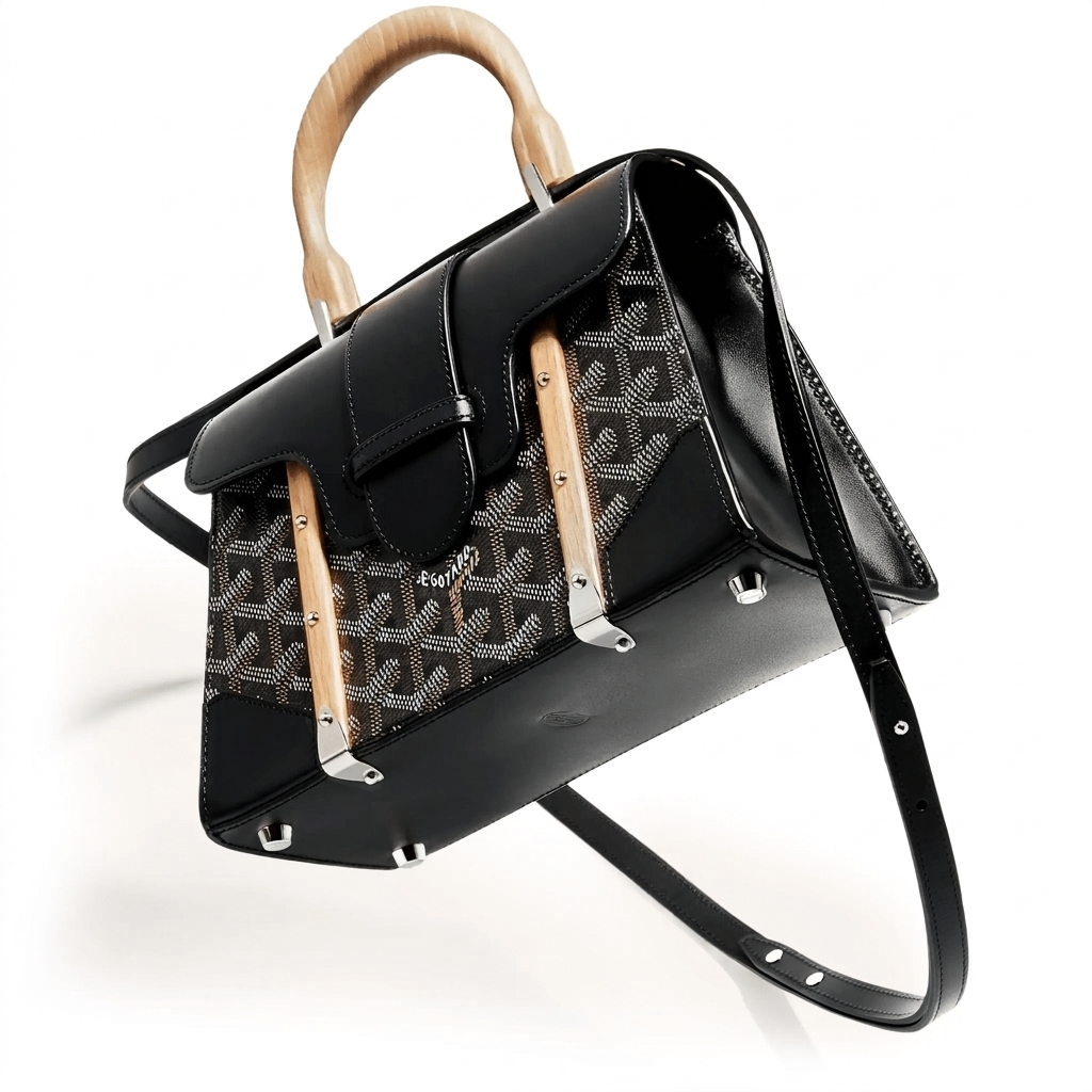 Goyard Wood Handle bag "Black"