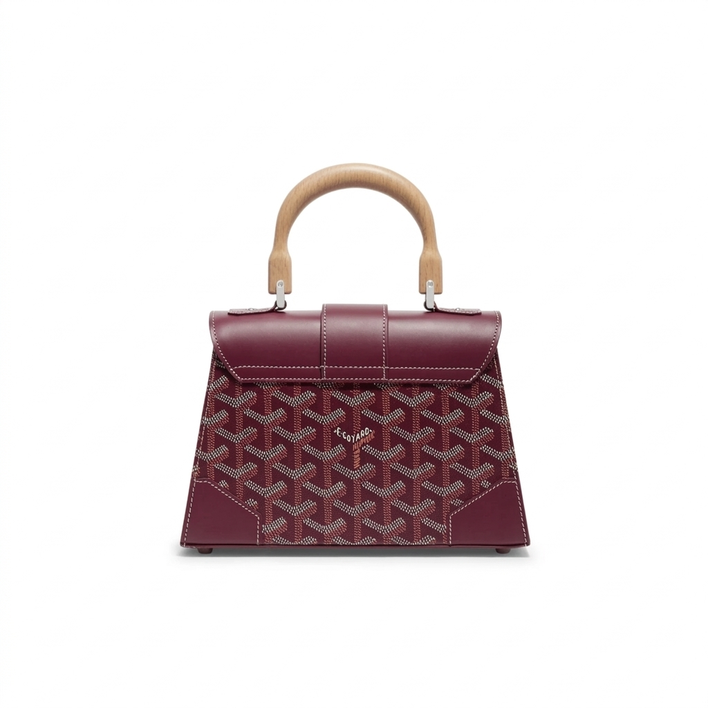 Goyard Wood Handle bag "Burgundy"