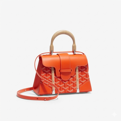 Goyard Wood Handle bag "Orange"