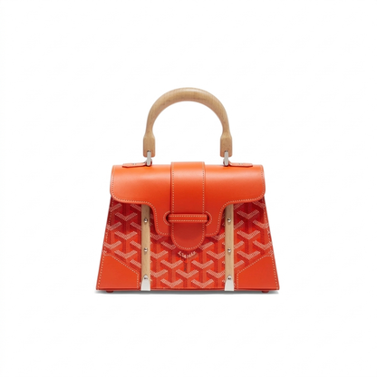 Goyard Wood Handle bag "Orange"