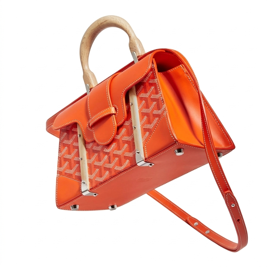 Goyard Wood Handle bag "Orange"
