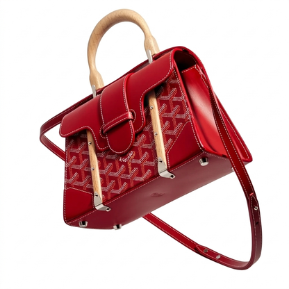 Goyard Wood Handle bag "Red"