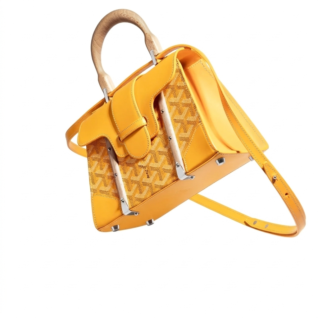 Goyard Wood Handle bag "Yellow"