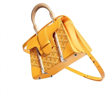 Goyard Wood Handle bag "Yellow"