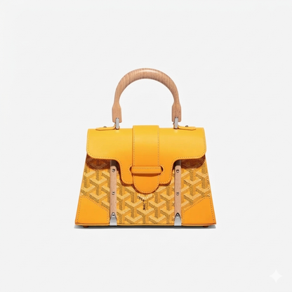 Goyard Wood Handle bag "Yellow"