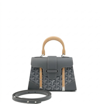 Goyard Wood Handle bag "Gray"