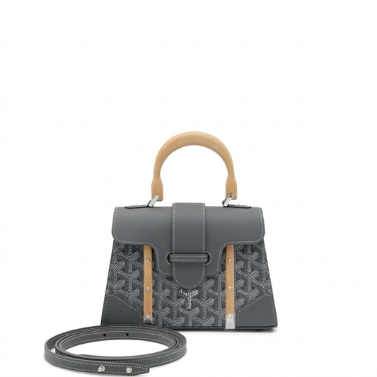 Goyard Wood Handle bag "Gray"