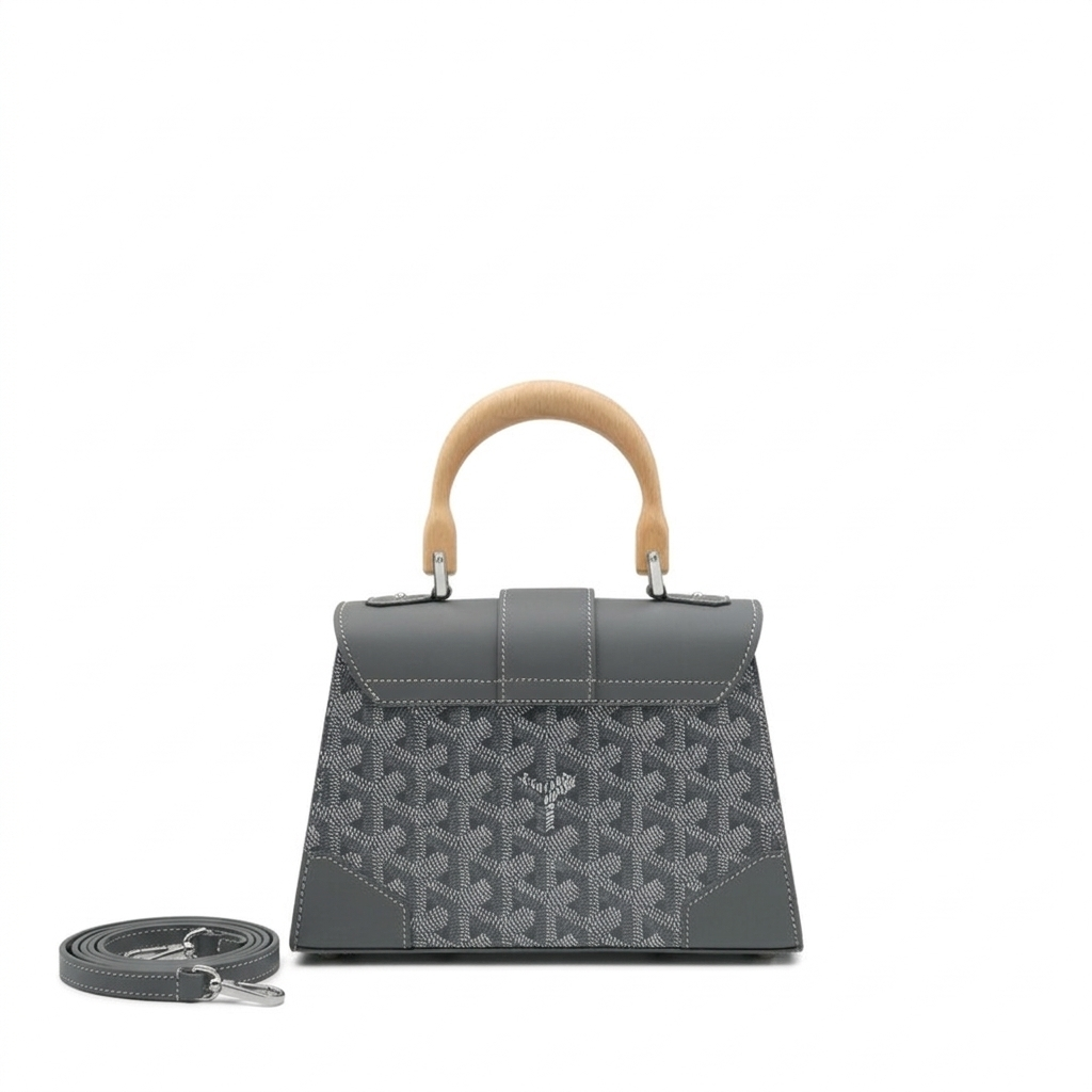Goyard Wood Handle bag "Gray"