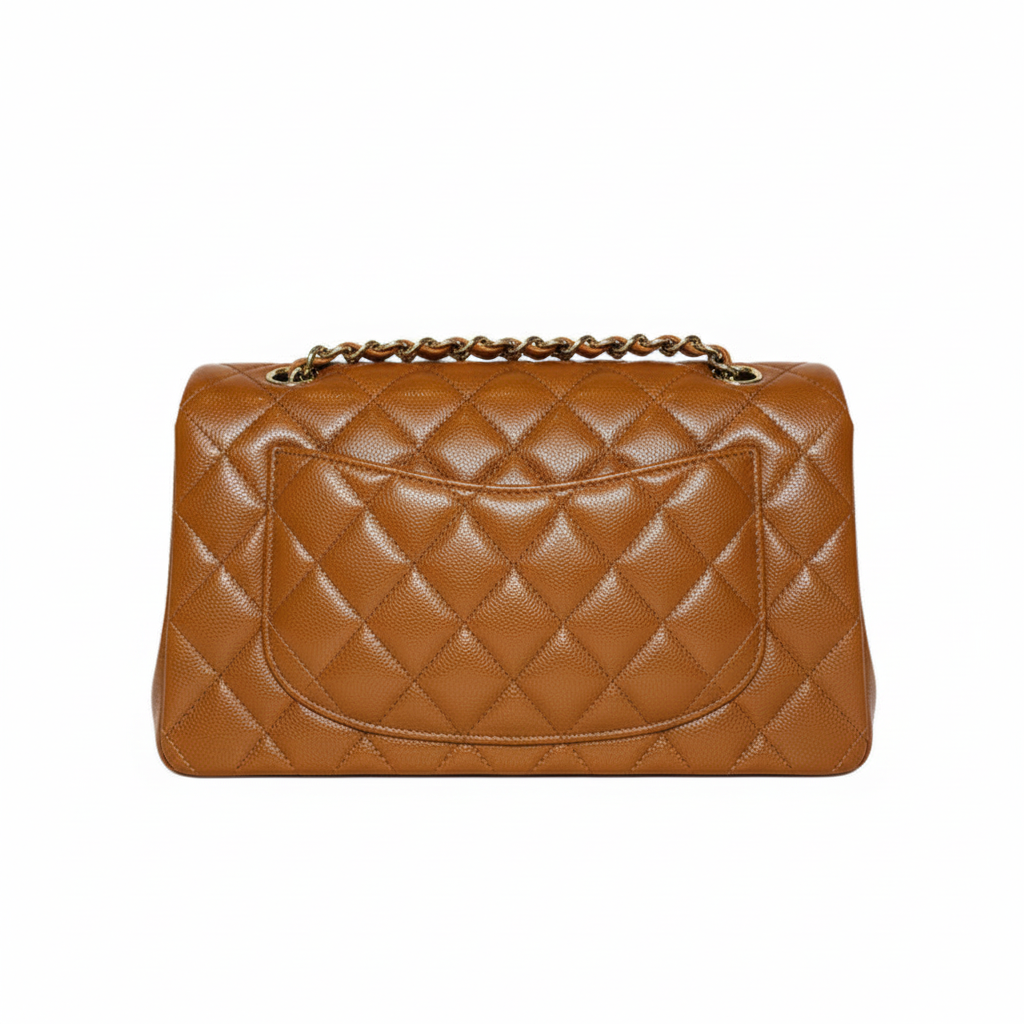 CHANEL Caviar Quilted Medium Double Flap Bag  "Brown"