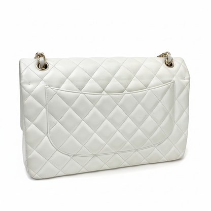 CHANEL Caviar Quilted Medium Double Flap Bag  "White"