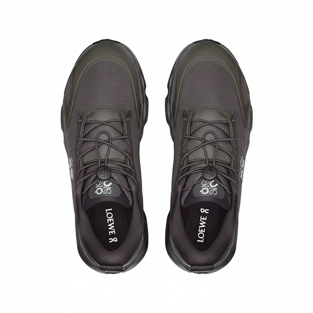 Loewe x On Running Cloud Solo Sneakers  "Black/Dark Olive Green"