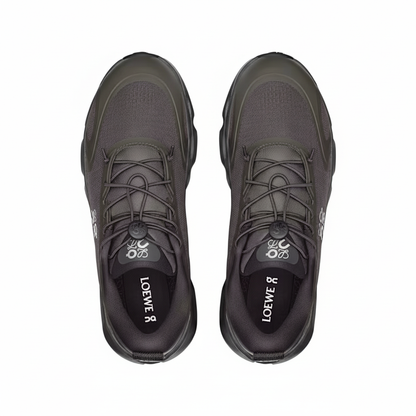 Loewe x On Running Cloud Solo Sneakers  "Black/Dark Olive Green"