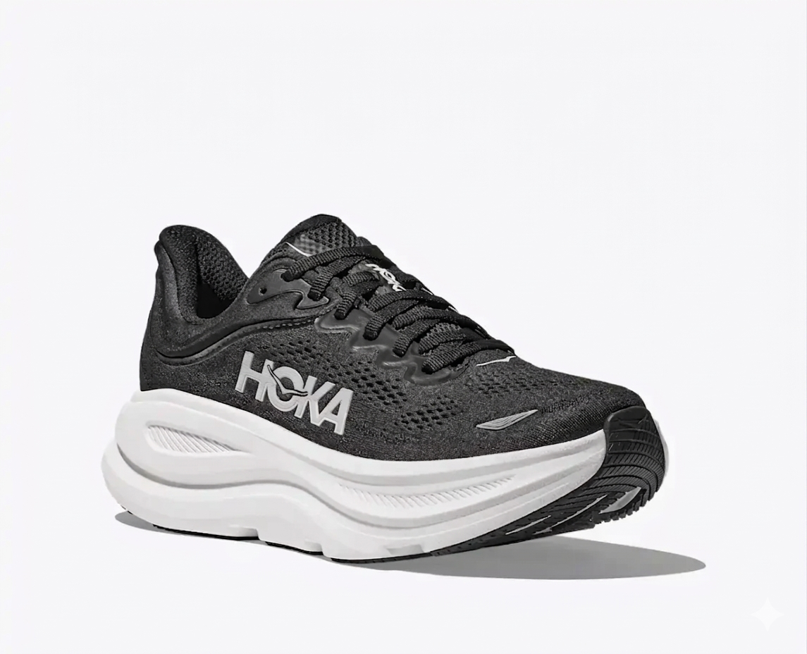 Hoka Bondi 9 Running Shoes "Black/White"