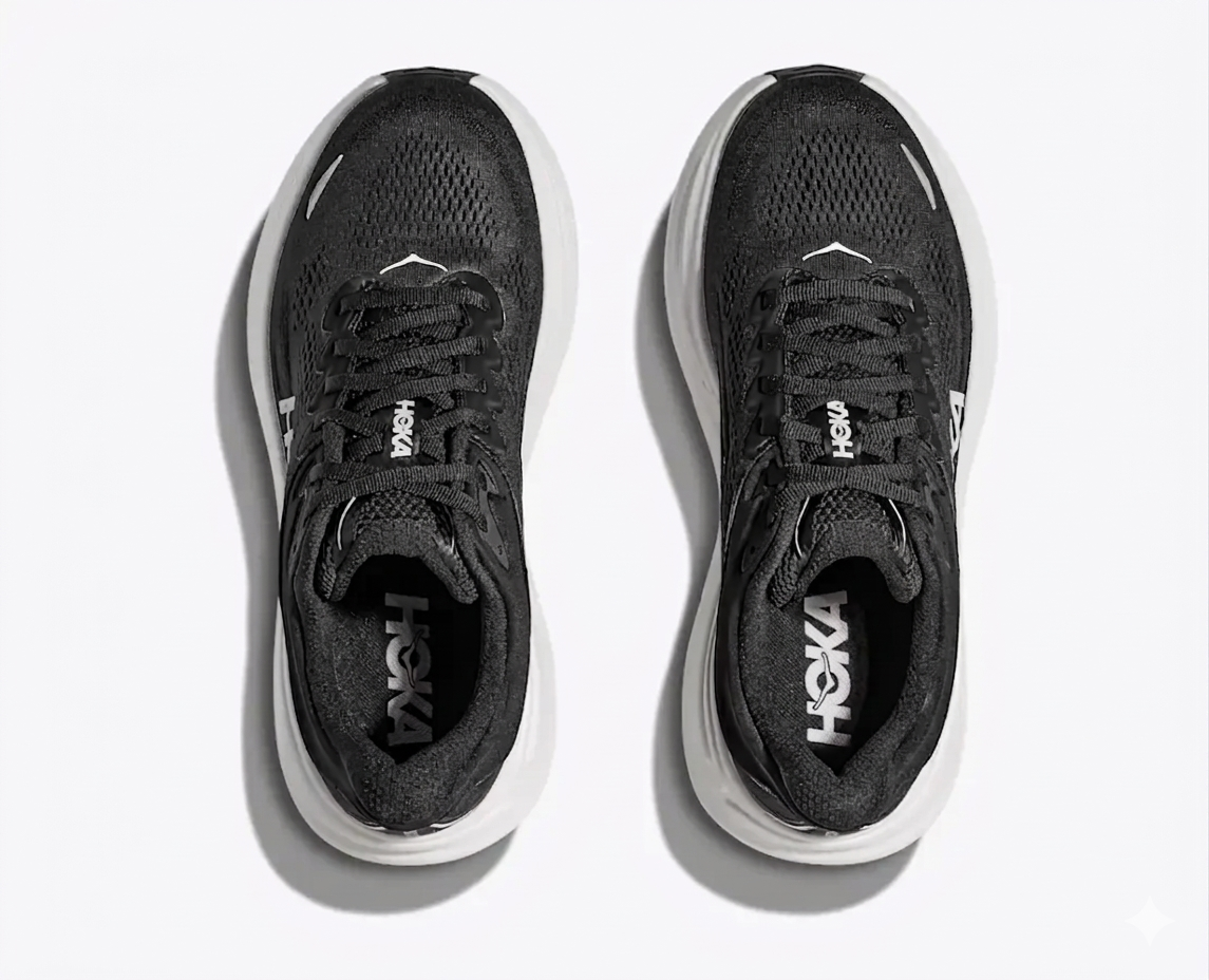 Hoka Bondi 9 Running Shoes "Black/White"