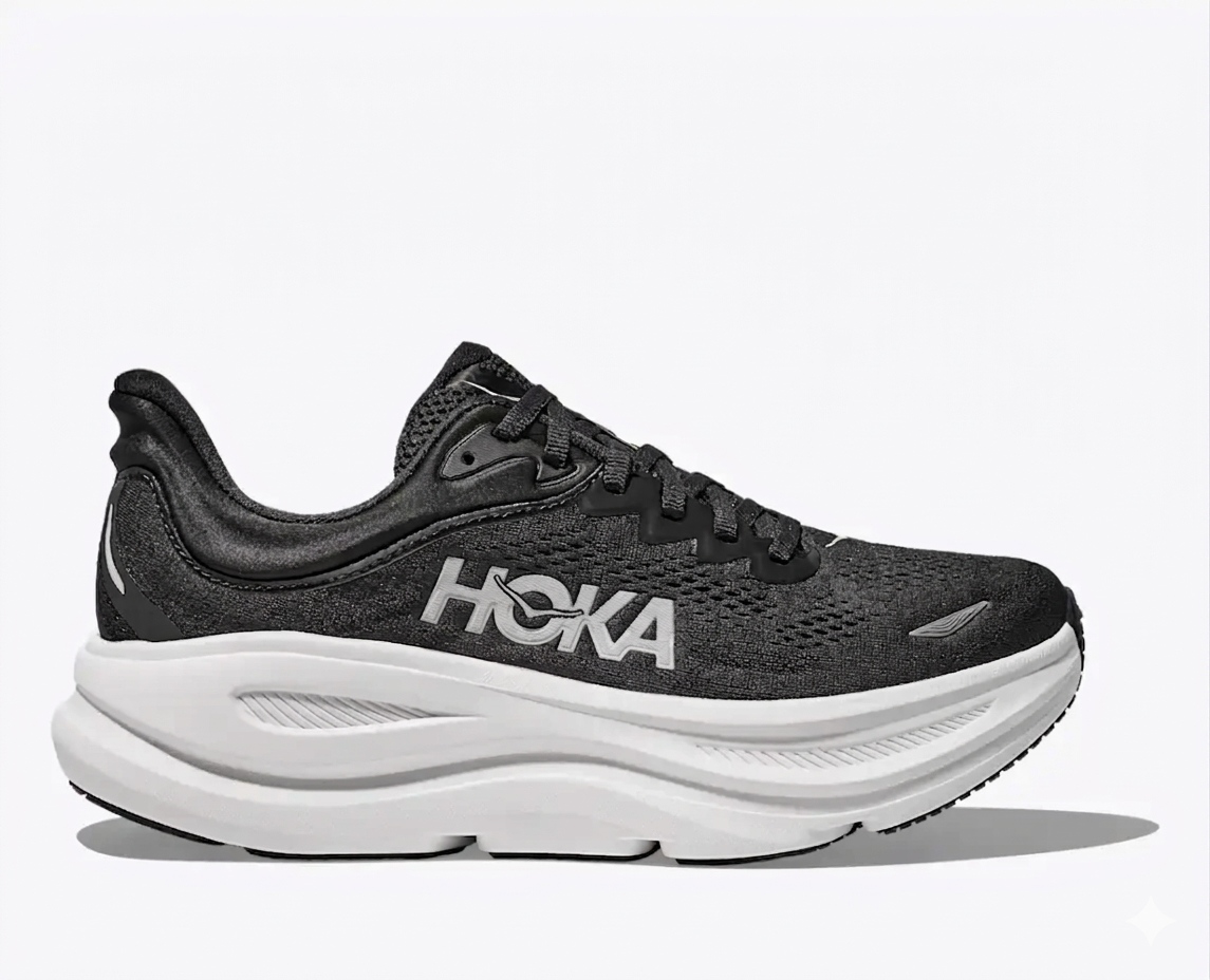 Hoka Bondi 9 Running Shoes "Black/White"