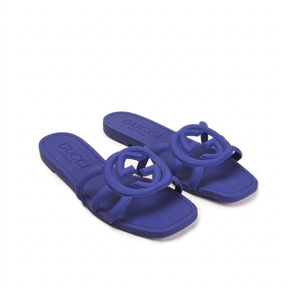 Gucci Interlocking G Slide "Blue"