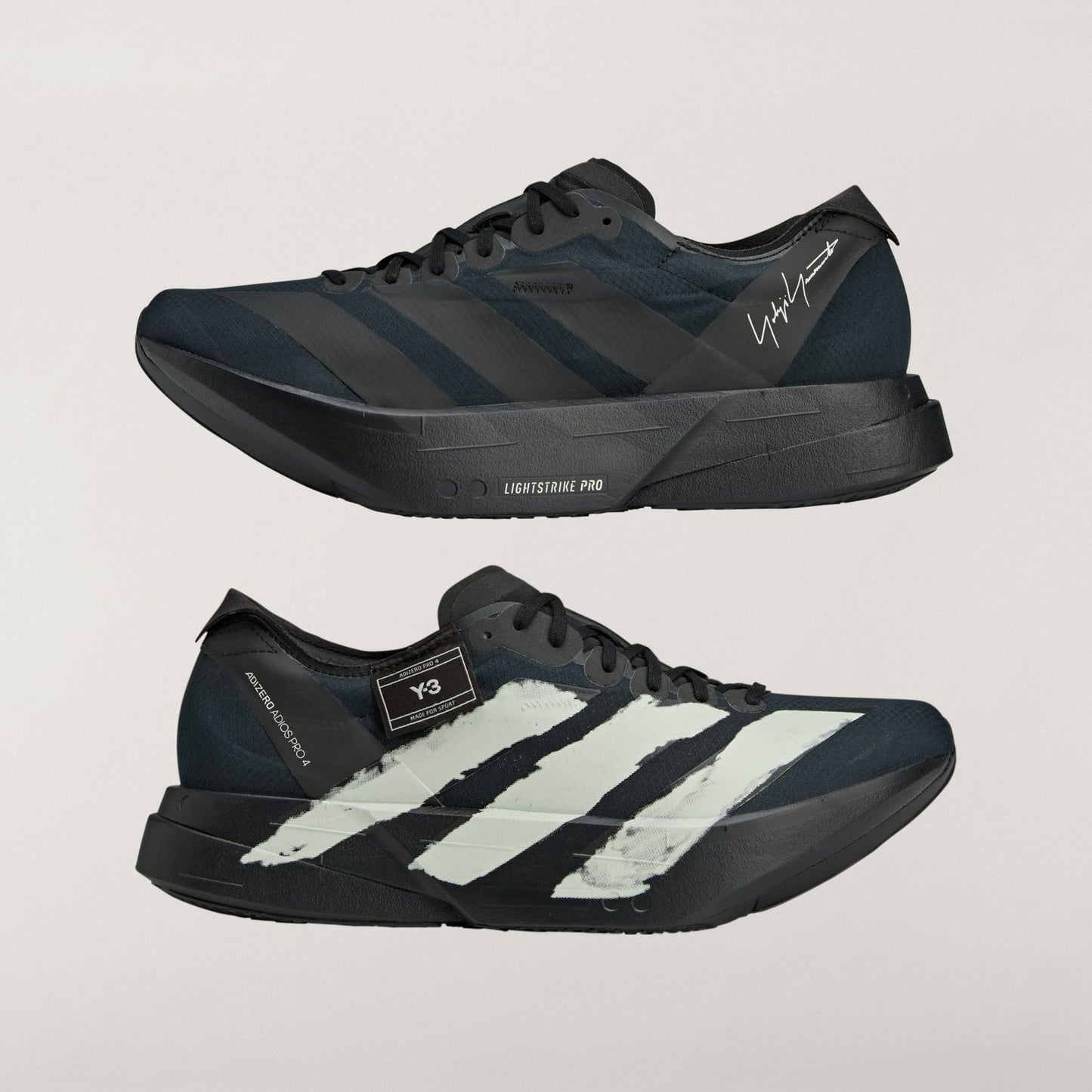Adidas Y-3 Adizero Adios Pro 4 Black/Off White colorway
