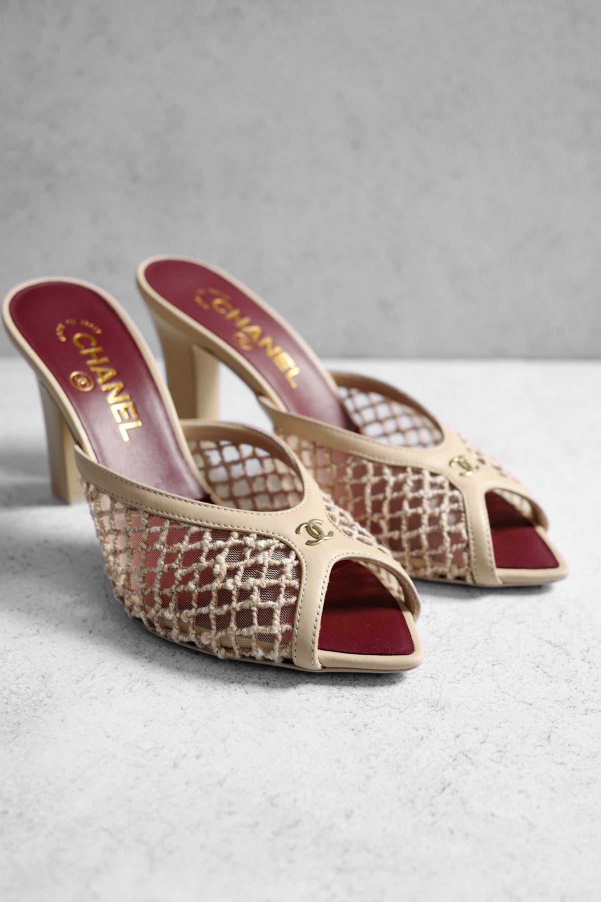 Chanel Coco Beach Mules "Beige"