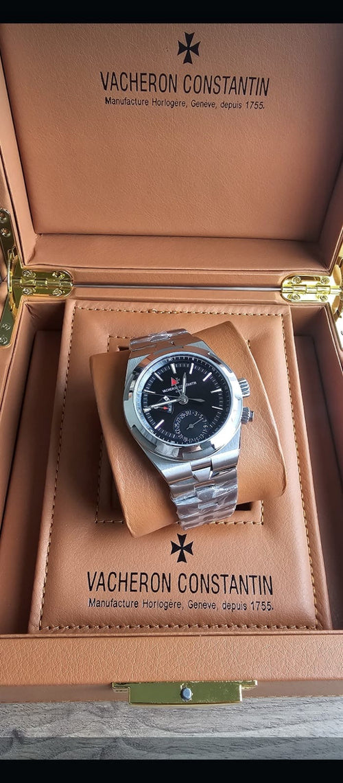 VACHERON CONSTANTIN OVERSEAS DUAL TIME STAINLESS STEEL 41MM BLACK