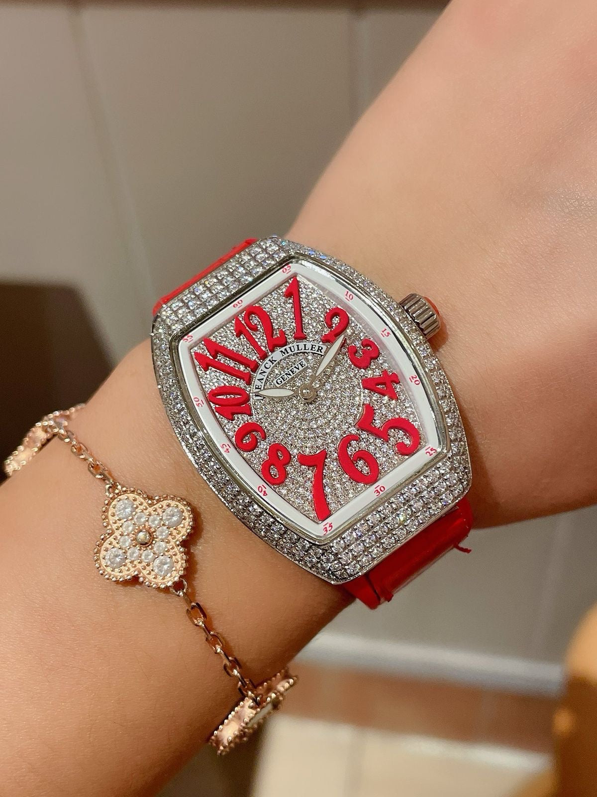 Franck Muller Lady Vanguard 💎 Alligator Strap,