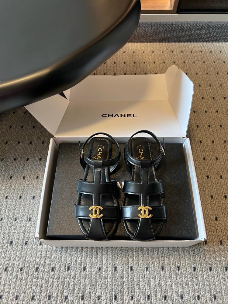 Chanel Gladiator Flat Sandal "Black"
