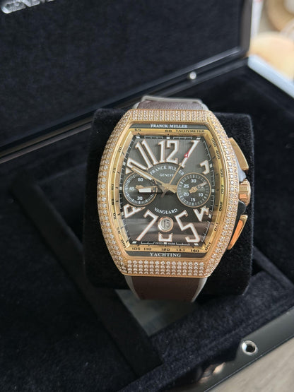Franck Muller Vanguard Chronograph Rg With Diamonds Watch