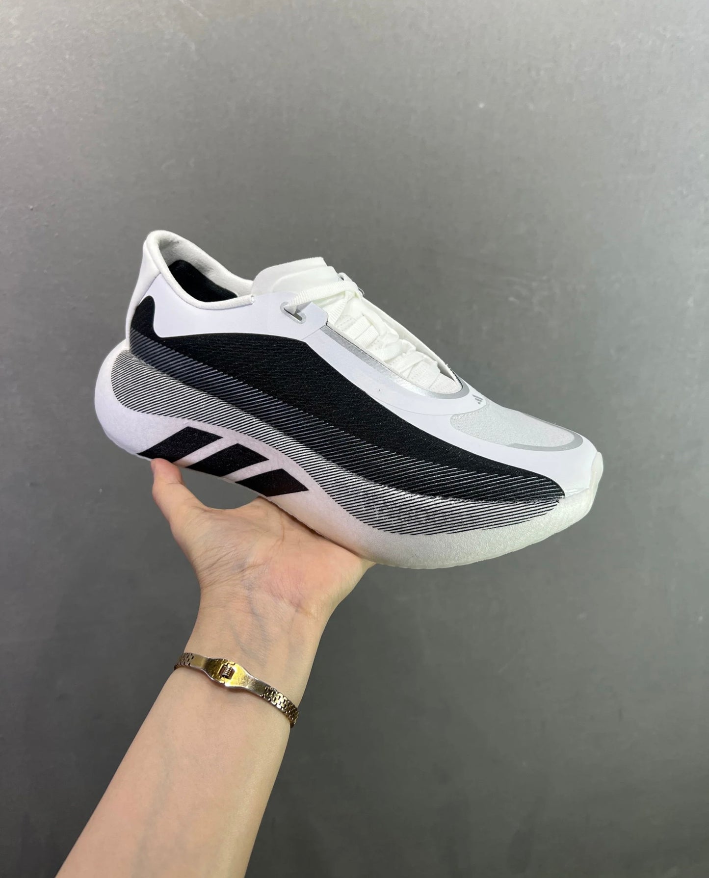 adidas Hyperboost Running Shoes–Black White