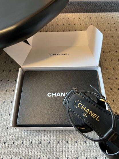 Chanel Gladiator Flat Sandal "Black"