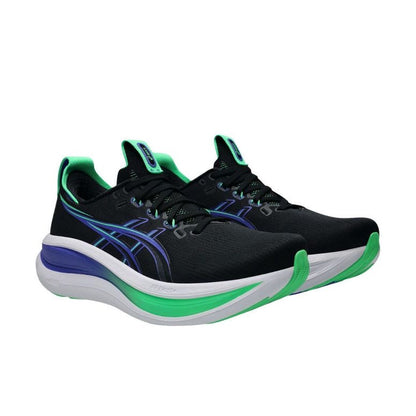 ASICS GEL-NIMBUS 28 black/blue/and green color-way