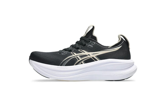 Asics Gel-Nimbus 28 black with white and gold