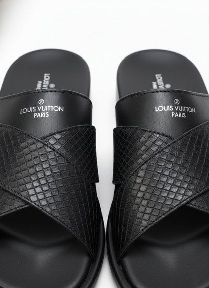 Louis Vuitton cross- strap men's sandal