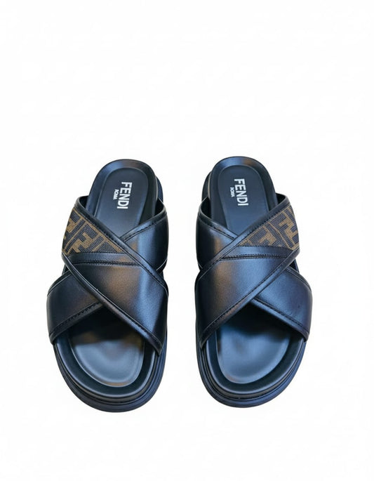 Fendi Cross-Strap FF logo Sandal
