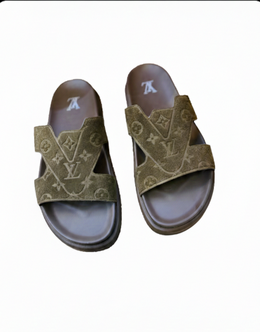 LV Oasis Mules Sandal olive Green