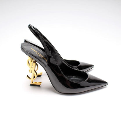 Saint Laurent Opyum 85mm Slingback Pumps Black