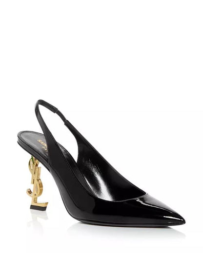Saint Laurent Opyum 85mm Slingback Pumps Black