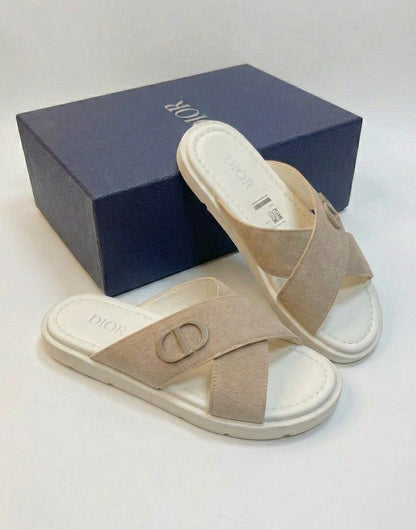 Dior slipper "Beige/White"