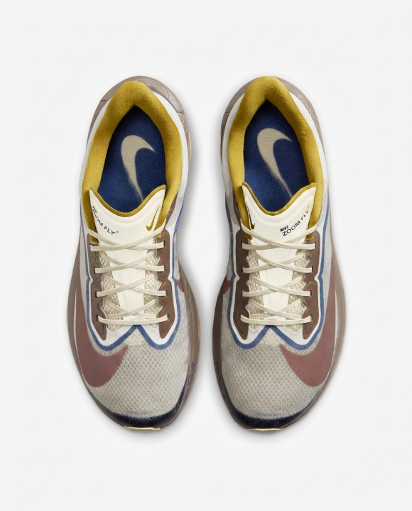 Nike Zoom Sneakers      "White/Brown/Blue/Yellow"