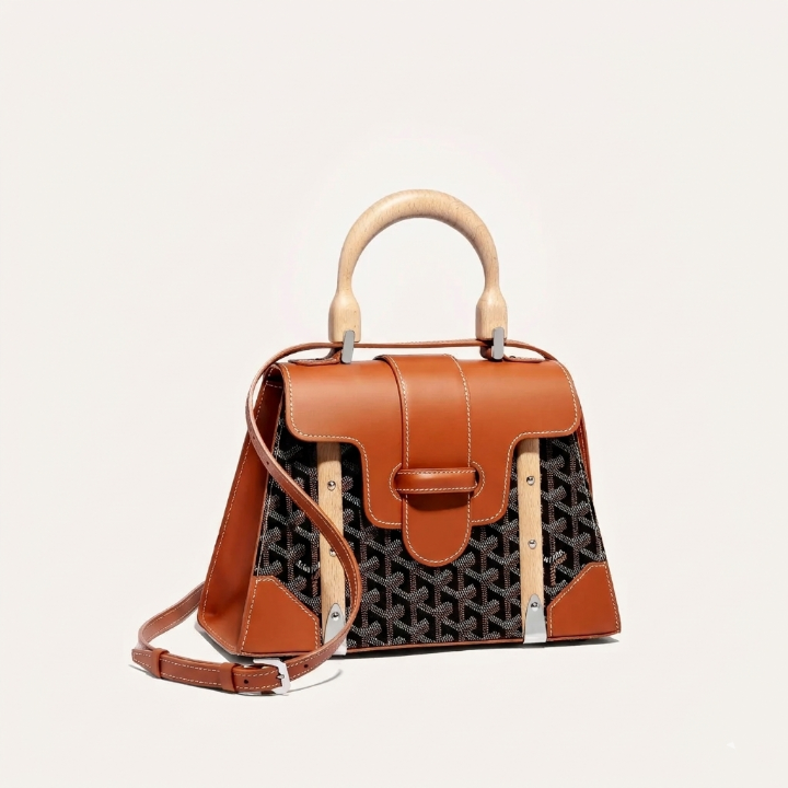 Goyard Wood Handle bag "Brown"