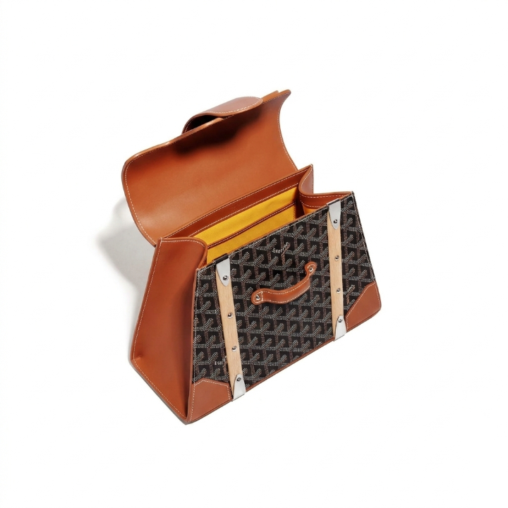 Goyard Wood Handle bag "Brown"