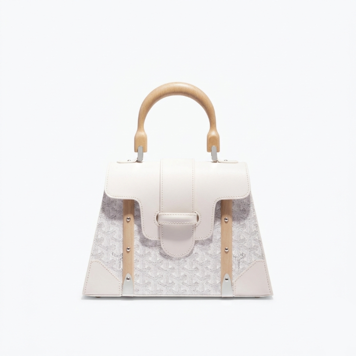 Goyard Wood Handle bag "White"