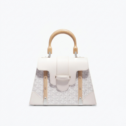 Goyard Wood Handle bag "White"