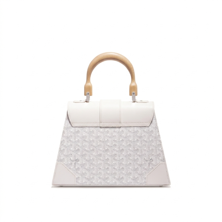 Goyard Wood Handle bag "White"