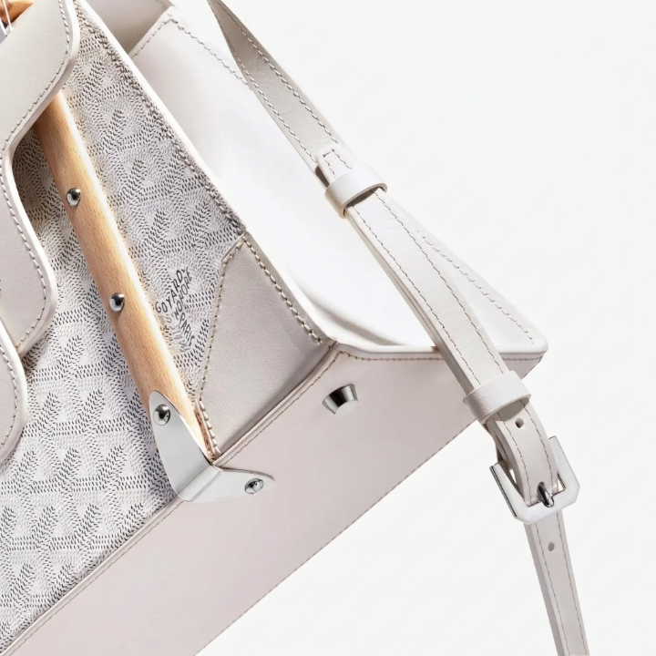 Goyard Wood Handle bag "White"