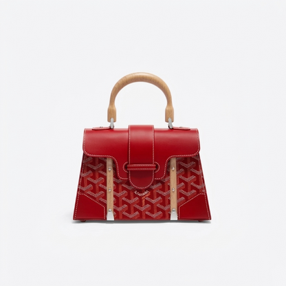 Goyard Wood Handle bag "Red"