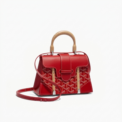 Goyard Wood Handle bag "Red"
